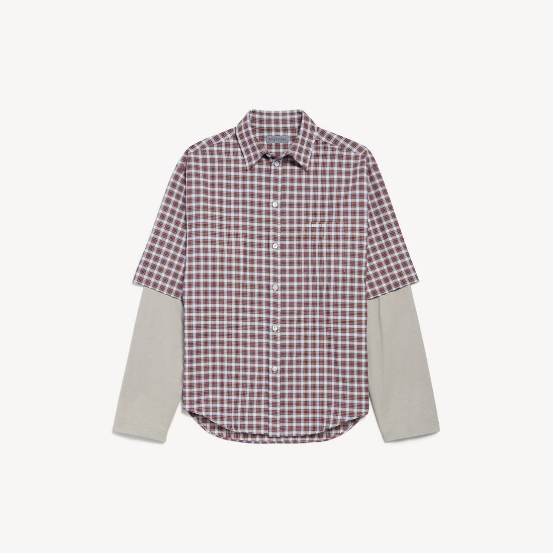 Men's Wrong Sleeve Shirt in Red/navy