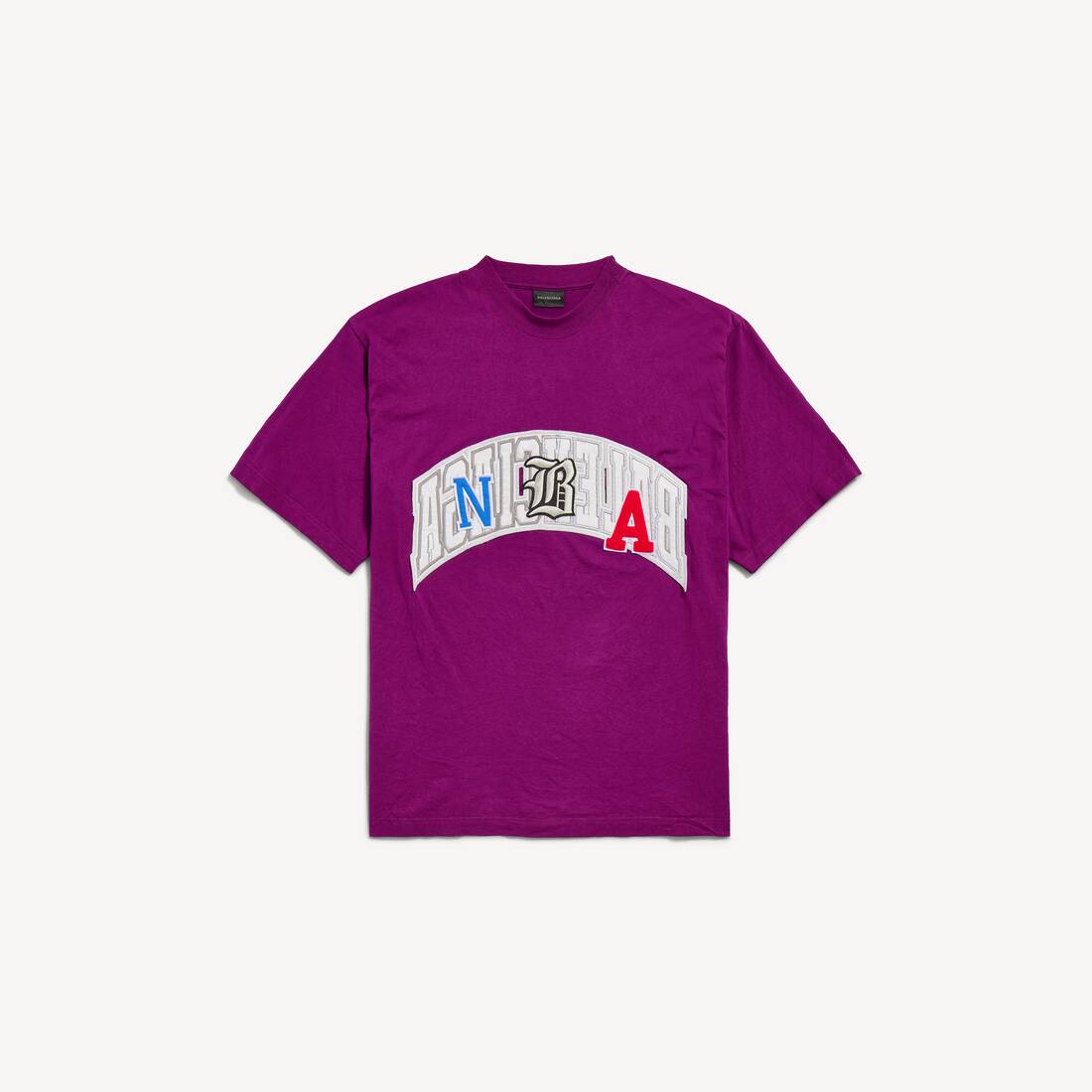 Men's Balenciaga | Nba Collaboration Oversized T-shirt in Violet