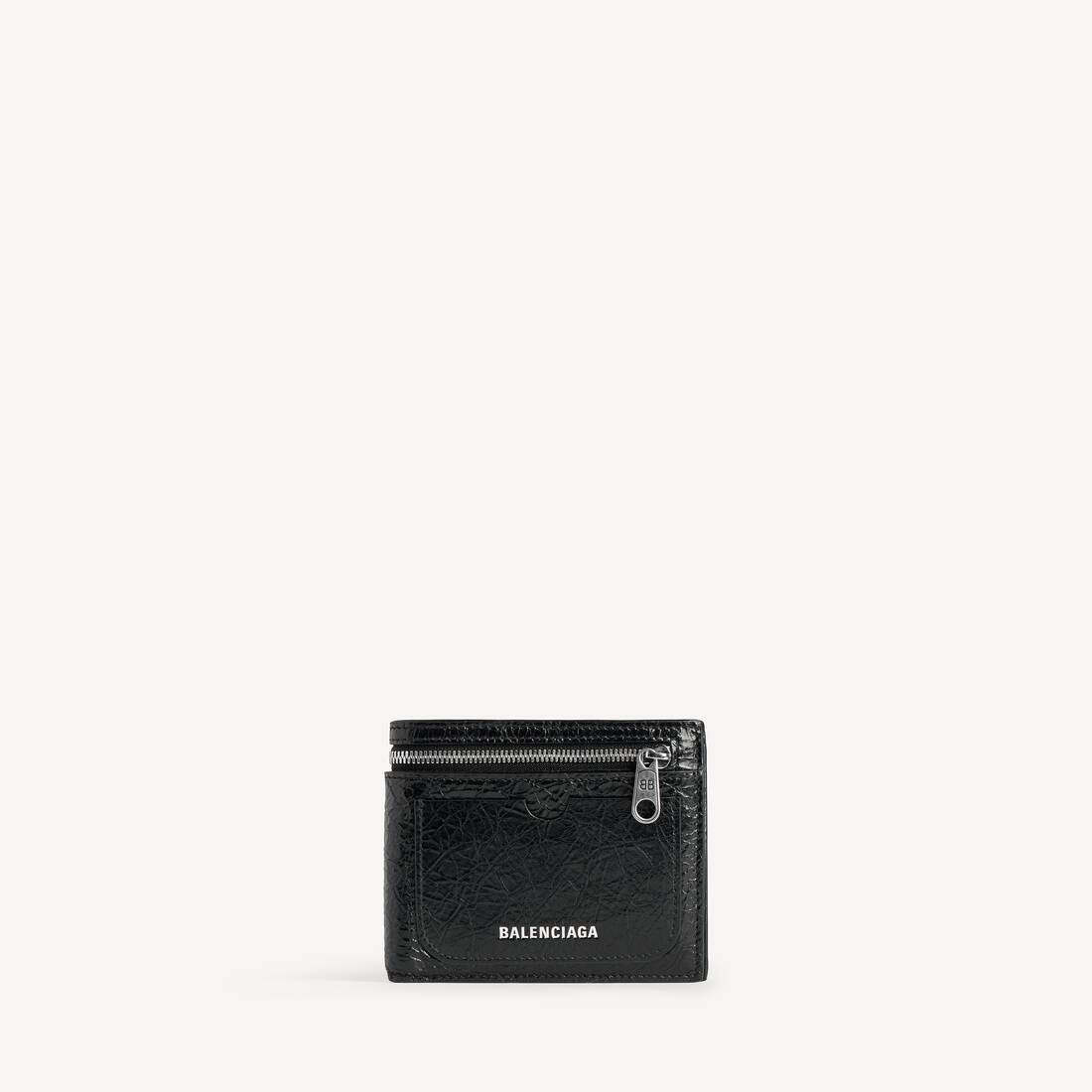 Men's Superbusy Square Folded Wallet in Black