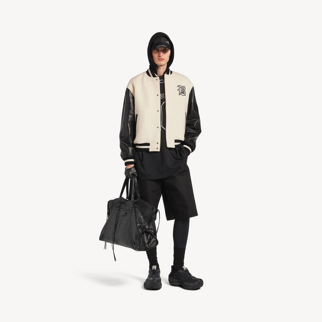 Men's Balenciaga | Nba Collaboration Varsity Jacket in Ivory