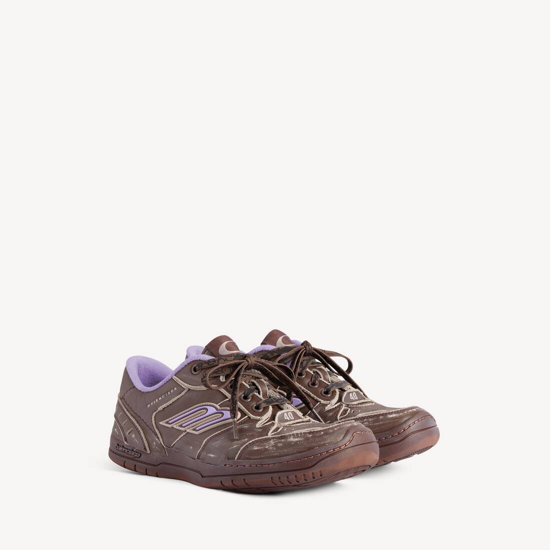 Women's Hamptons Medium Worn-out Sneaker in Brown/lilac