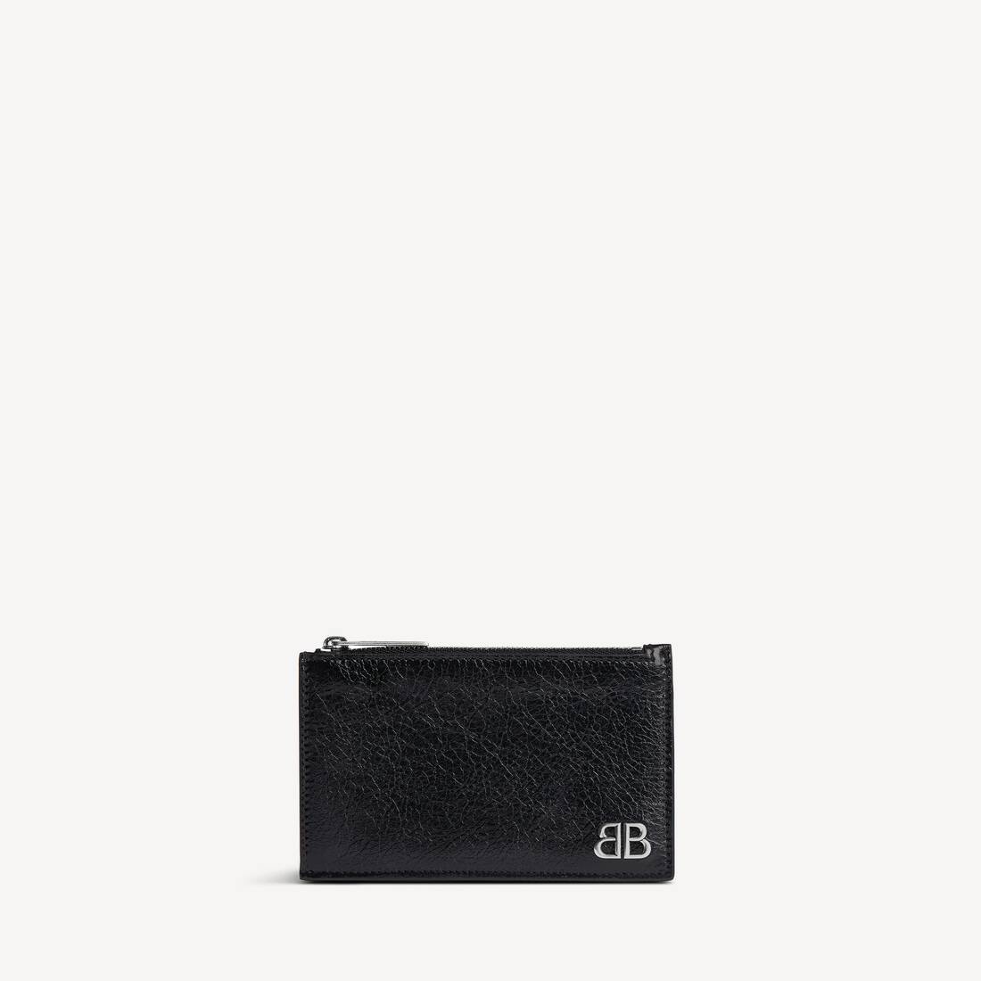 Men's Monaco Long Coin And Card Holder in Black
