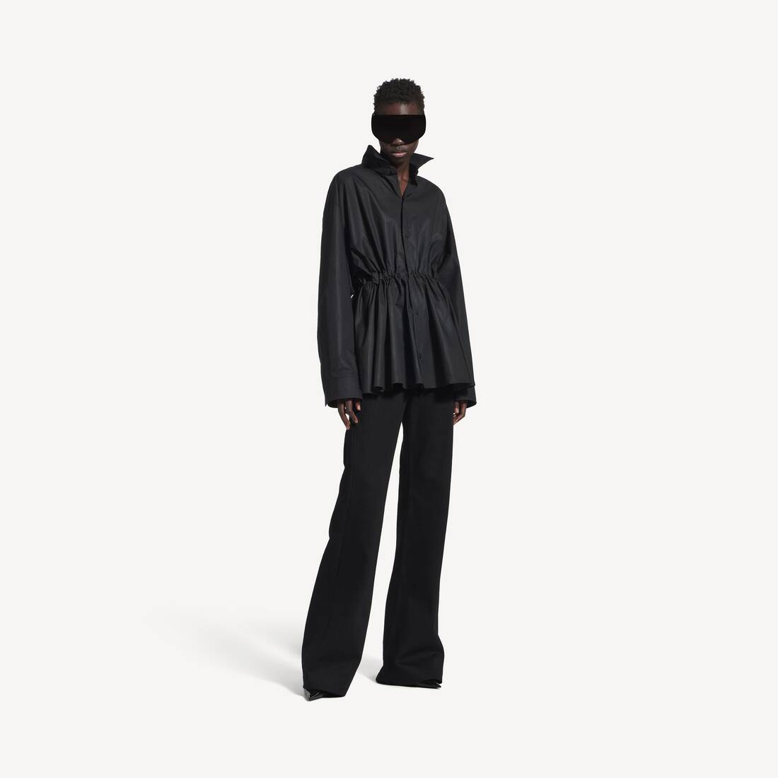 Women's Hourglass Shirt Dress in Black