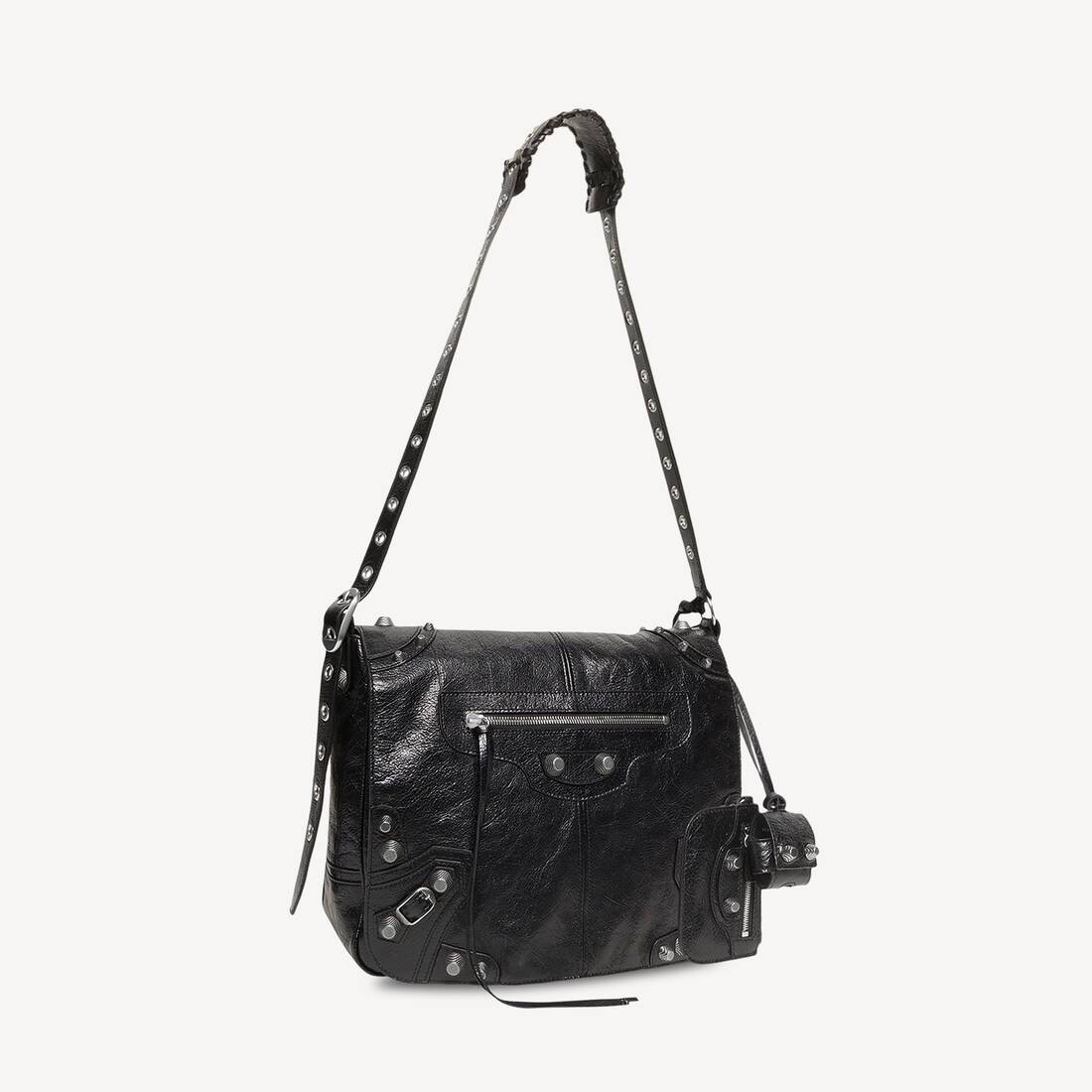 Men's Le Cagole Messenger Bag Medium in Black