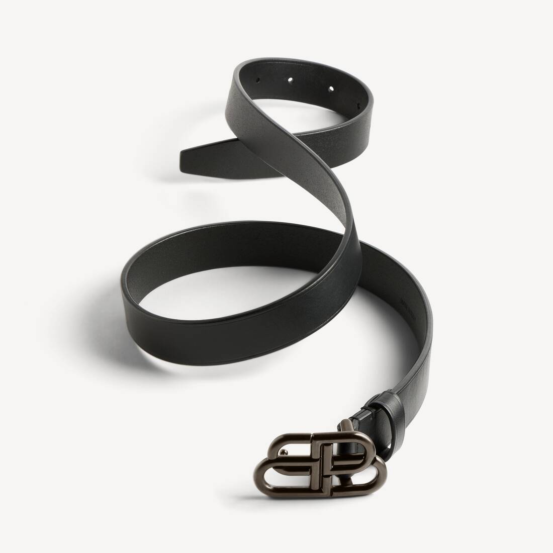 Women's Bb Thin Belt in Black