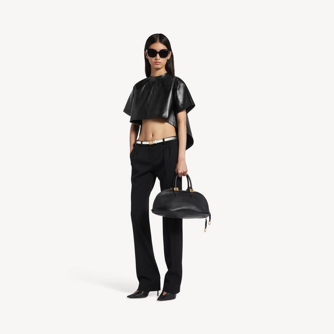 Women's Train Cropped T-shirt in Black