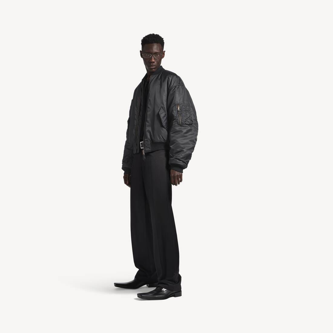 Men's Standard Bomber Jacket in Black