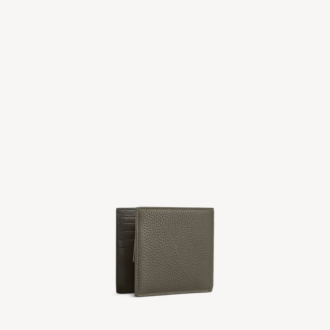 Men's Credit Square Folded Coin Wallet in Khaki