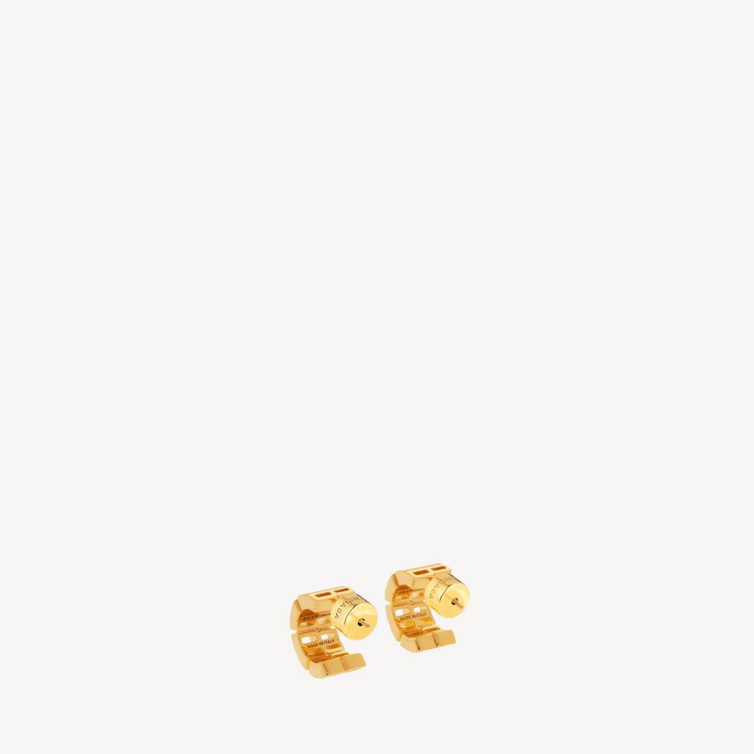 Women's Nano Hoop Earrings in Shiny Gold