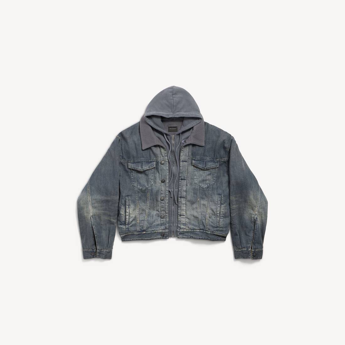 Men's Layered Lined Denim Jacket in Blue