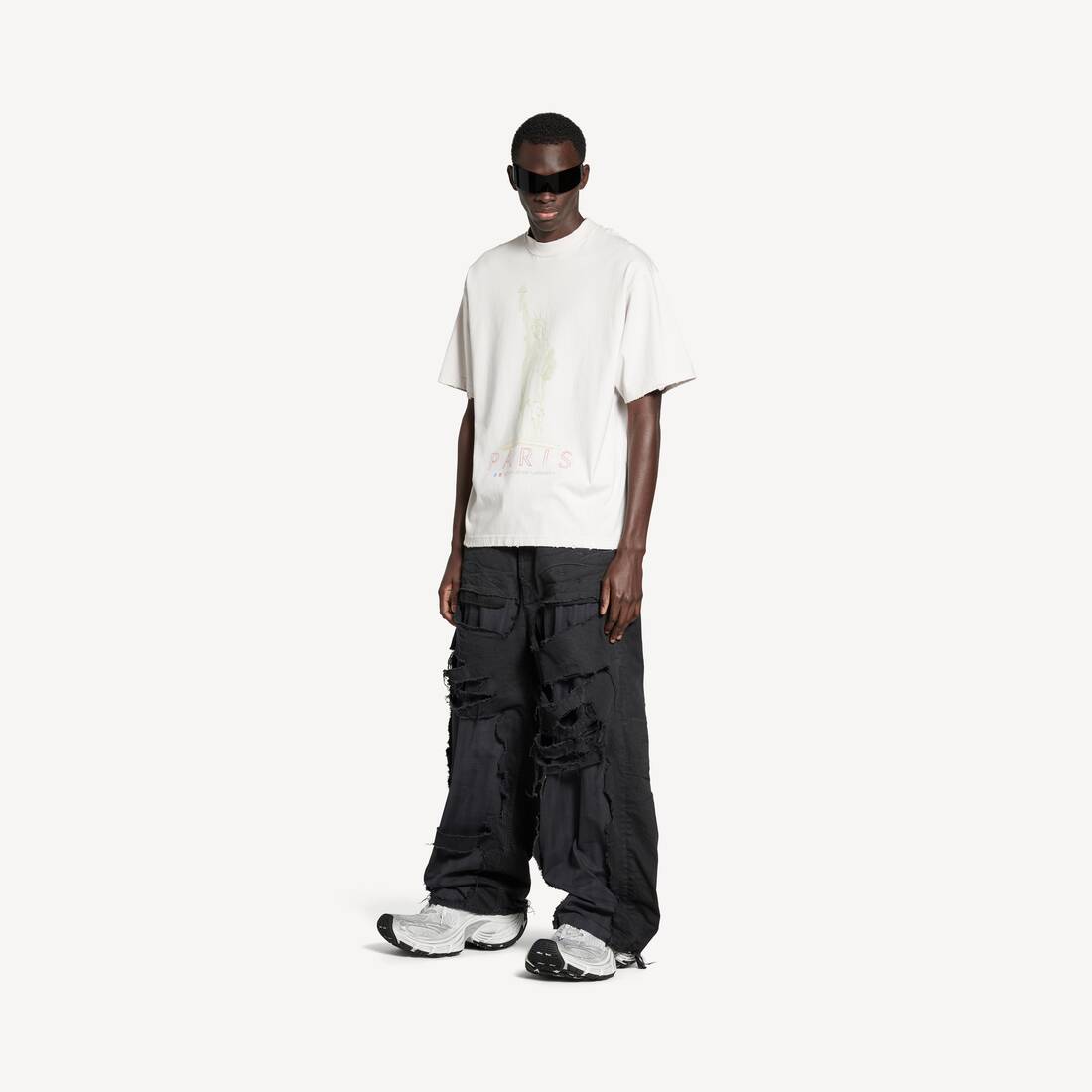 Paris Liberty T-shirt Medium Fit in Off White