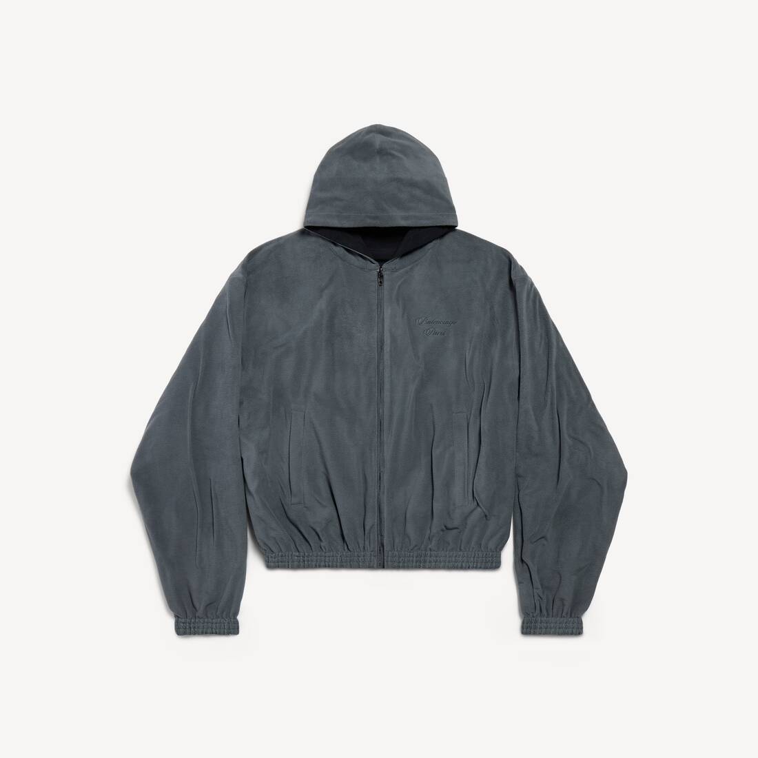Men's Cursive Reversible Tracksuit Jacket in Black/grey