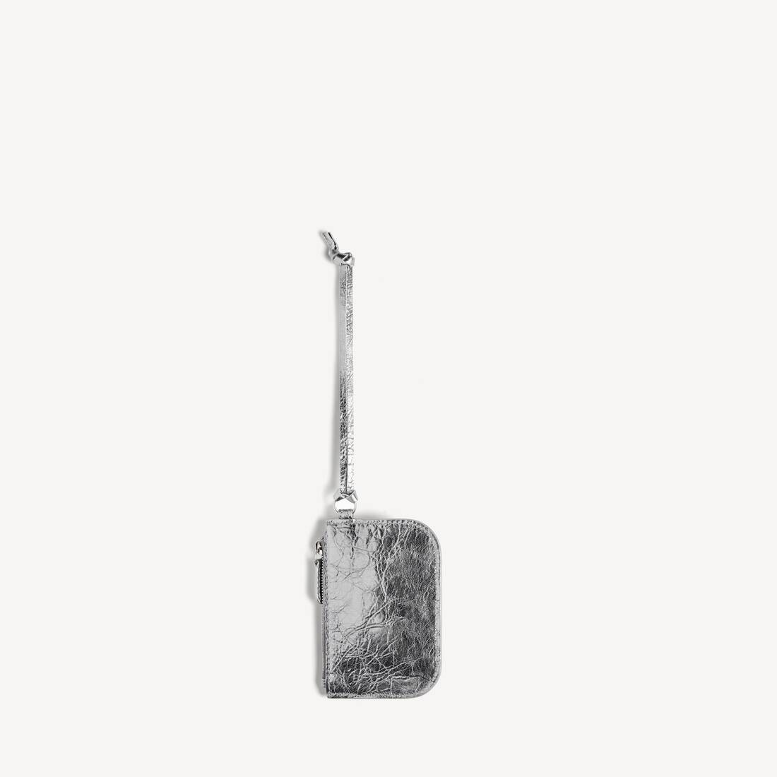Women's Le Cagole Coin Purse Metallized in Silver