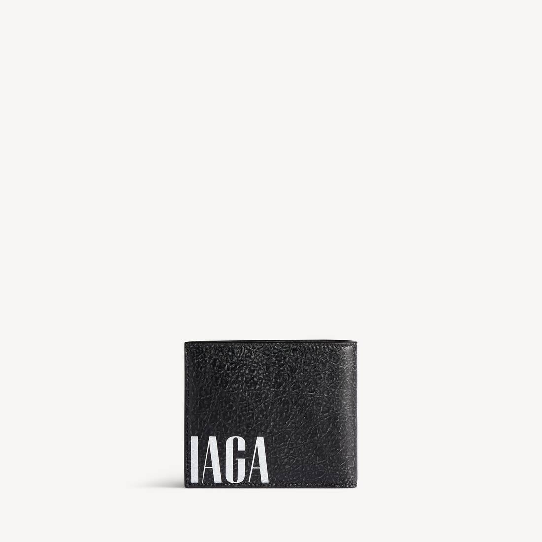 Men's Editor Square Folded Wallet in Black