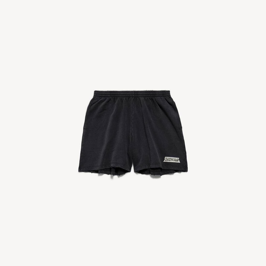 Men's Masking Tape Shorts in Faded Black
