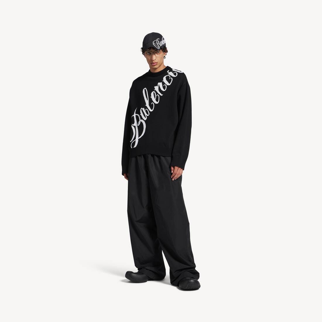 Men's Big B Crewneck in Black/white