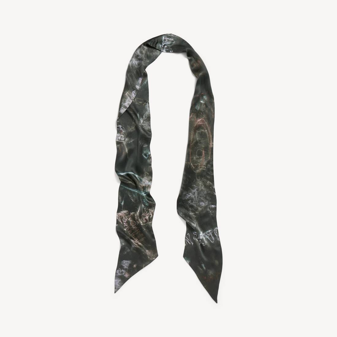 Women's Washed Crayon Scarf in Washed Black