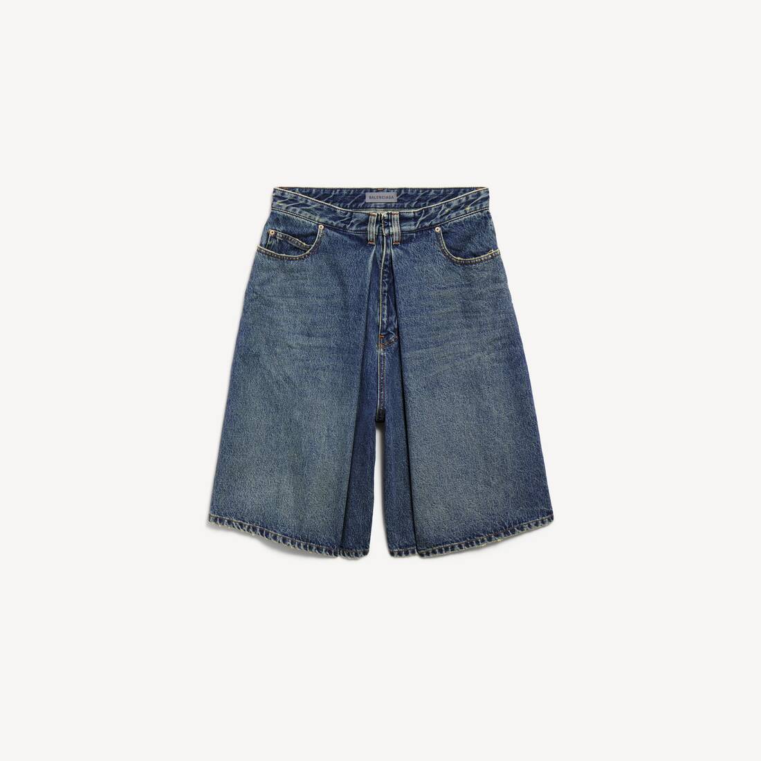 Women's Folded Shorts in Dirty Vintage Blue