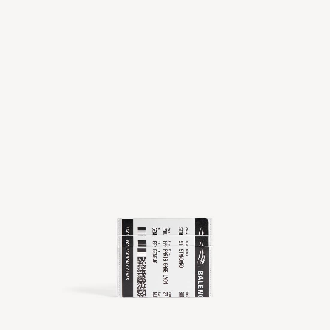 Men's Passport Boarding Card Holder in Black/white
