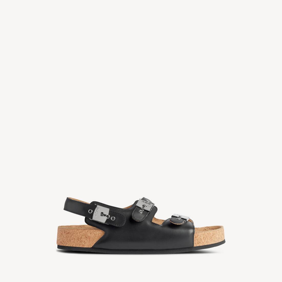 Women's Balenciaga I Scholl Flat Sandal in Black