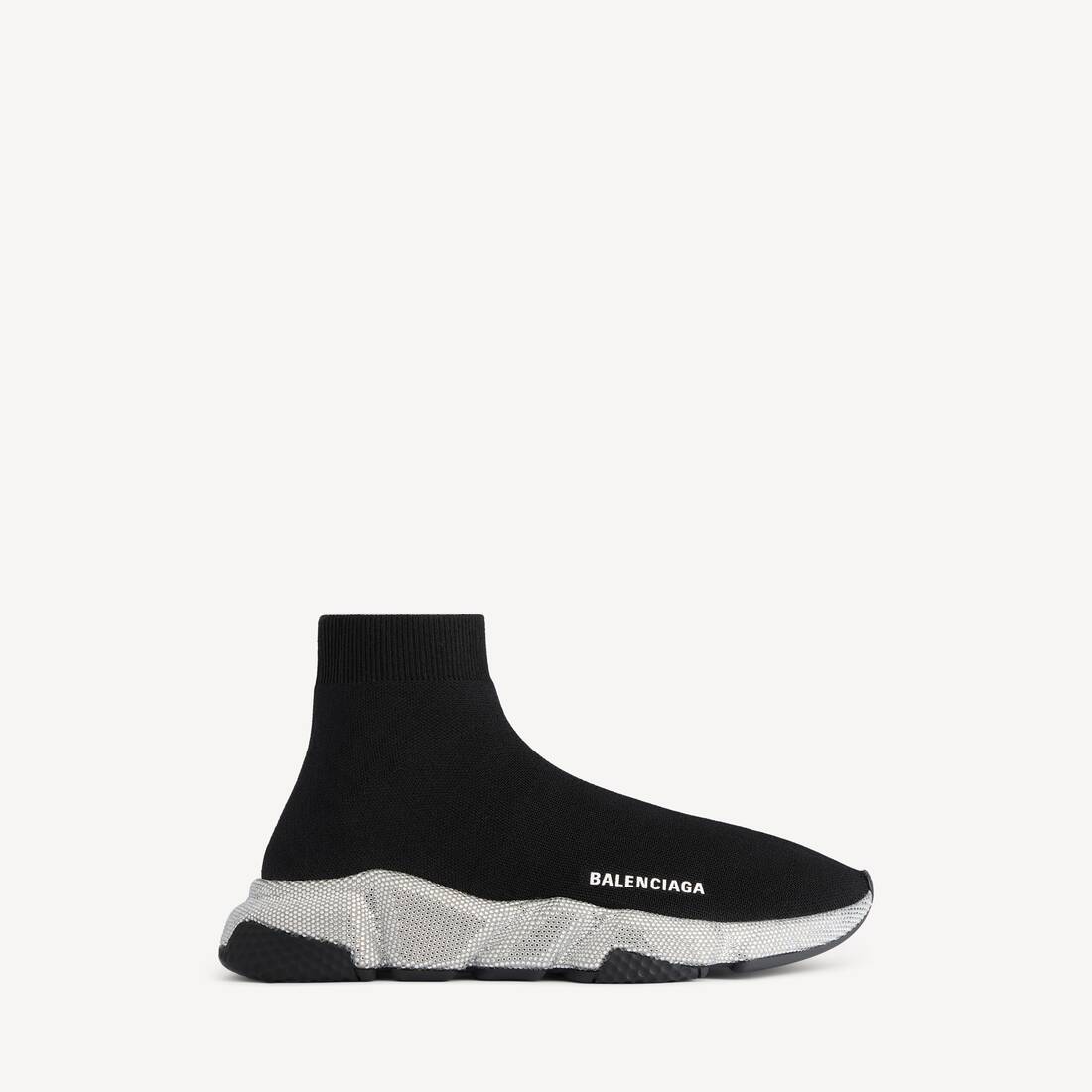 Women's Speed Recycled Knit Sneaker With Rhinestones in Black