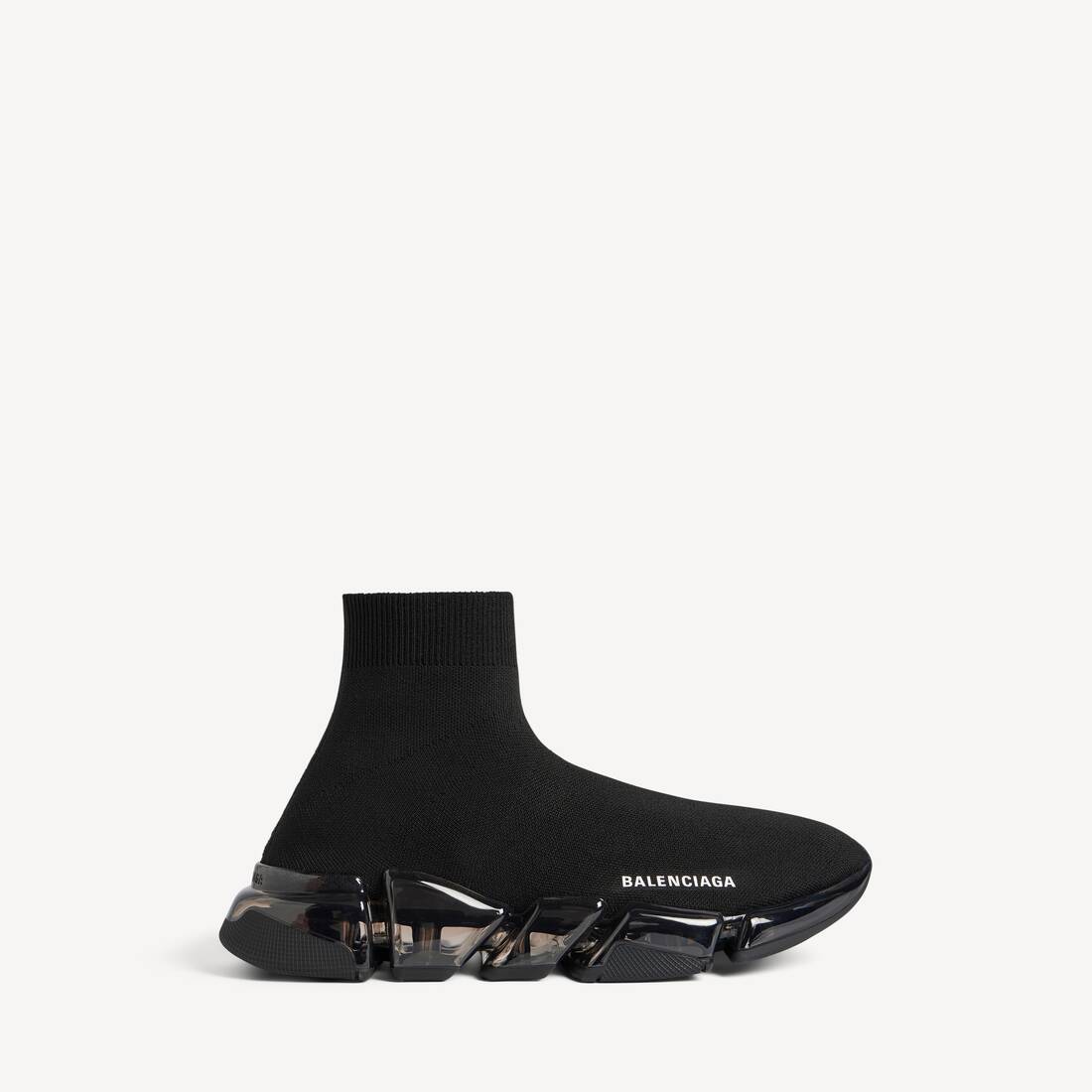 Women's Speed 2.0 Full Clear Sole Recycled Knit Sneaker in Black