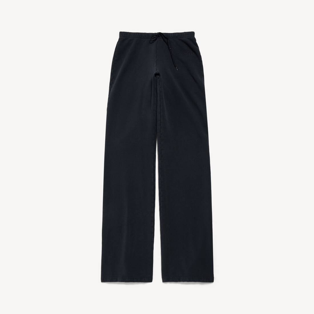 Women's Bow Flared Sweatpants in Faded Black