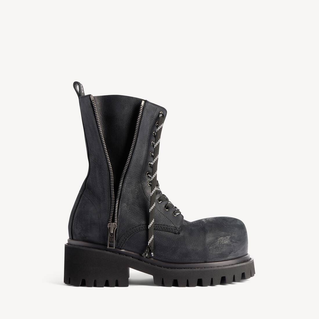 Men's Stomper Zipped Bootie in Black