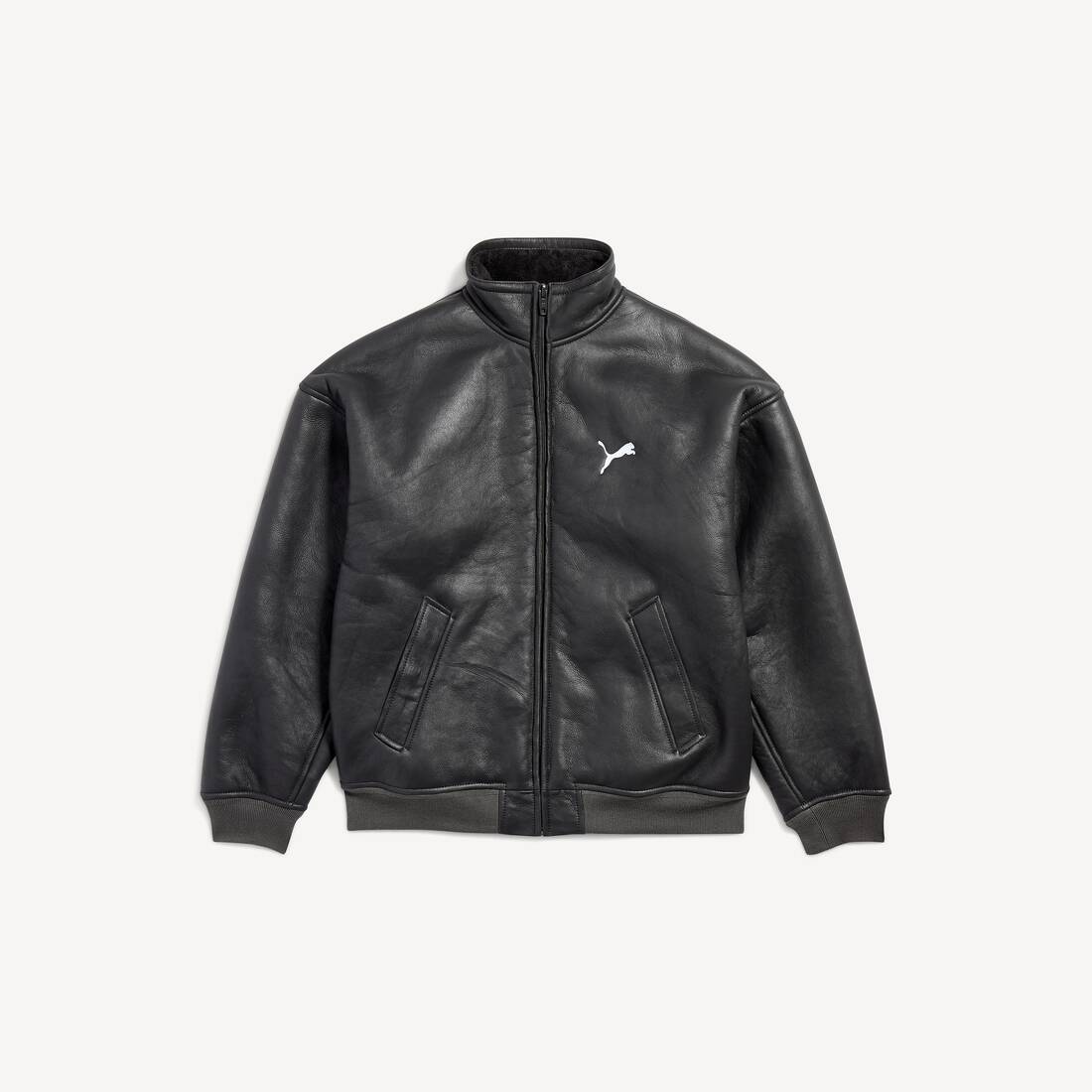 Balenciaga I Puma Leather Jacket in Anthracite