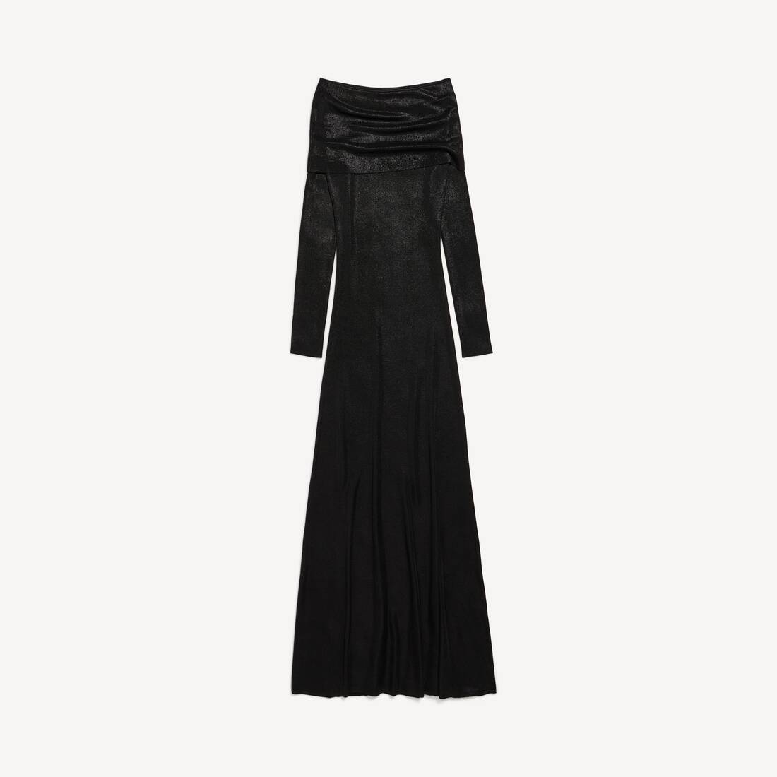 Women's Off-shoulder Maxi Dress in Black/black