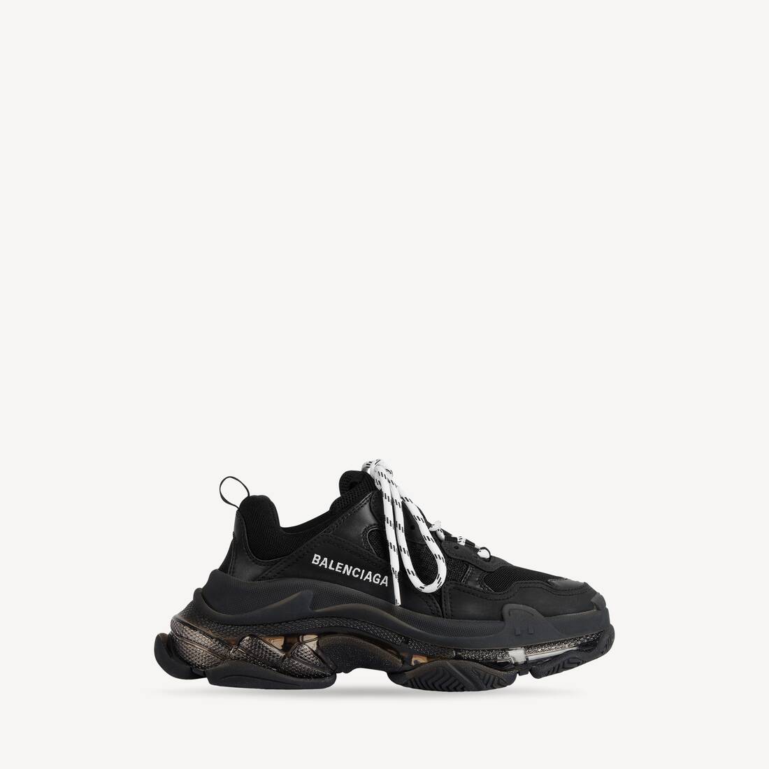 Women's Triple S Clear Sole Sneaker in Black