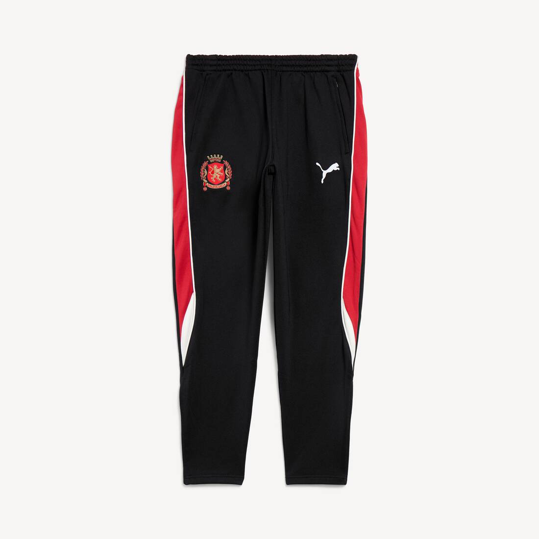 Balenciaga I Puma Fitted Tracksuit Pants in Black/red