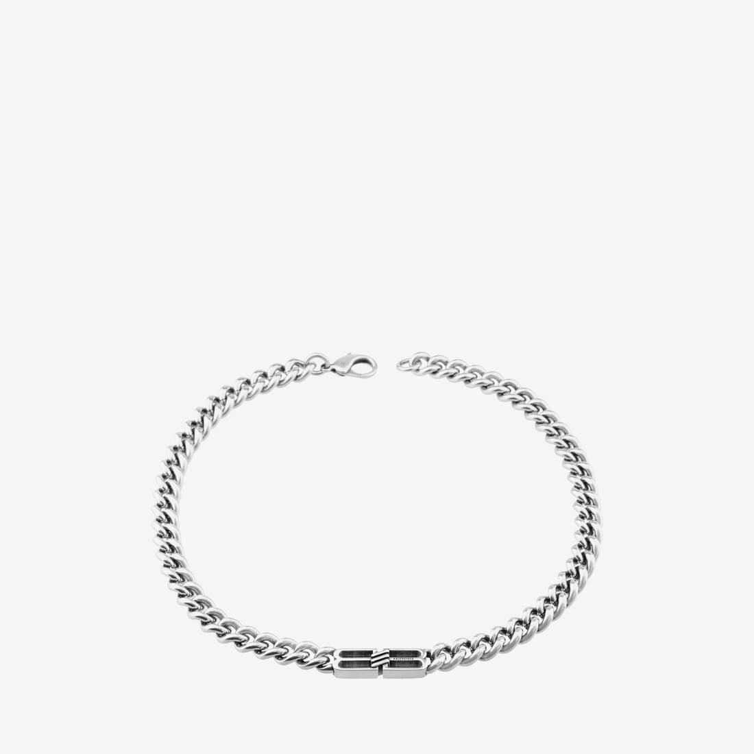 Bb Icon Gourmette Necklace in Antique Silver