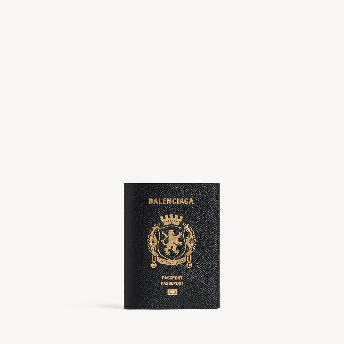 Men's Passport Vertical Bifold Wallet in Black