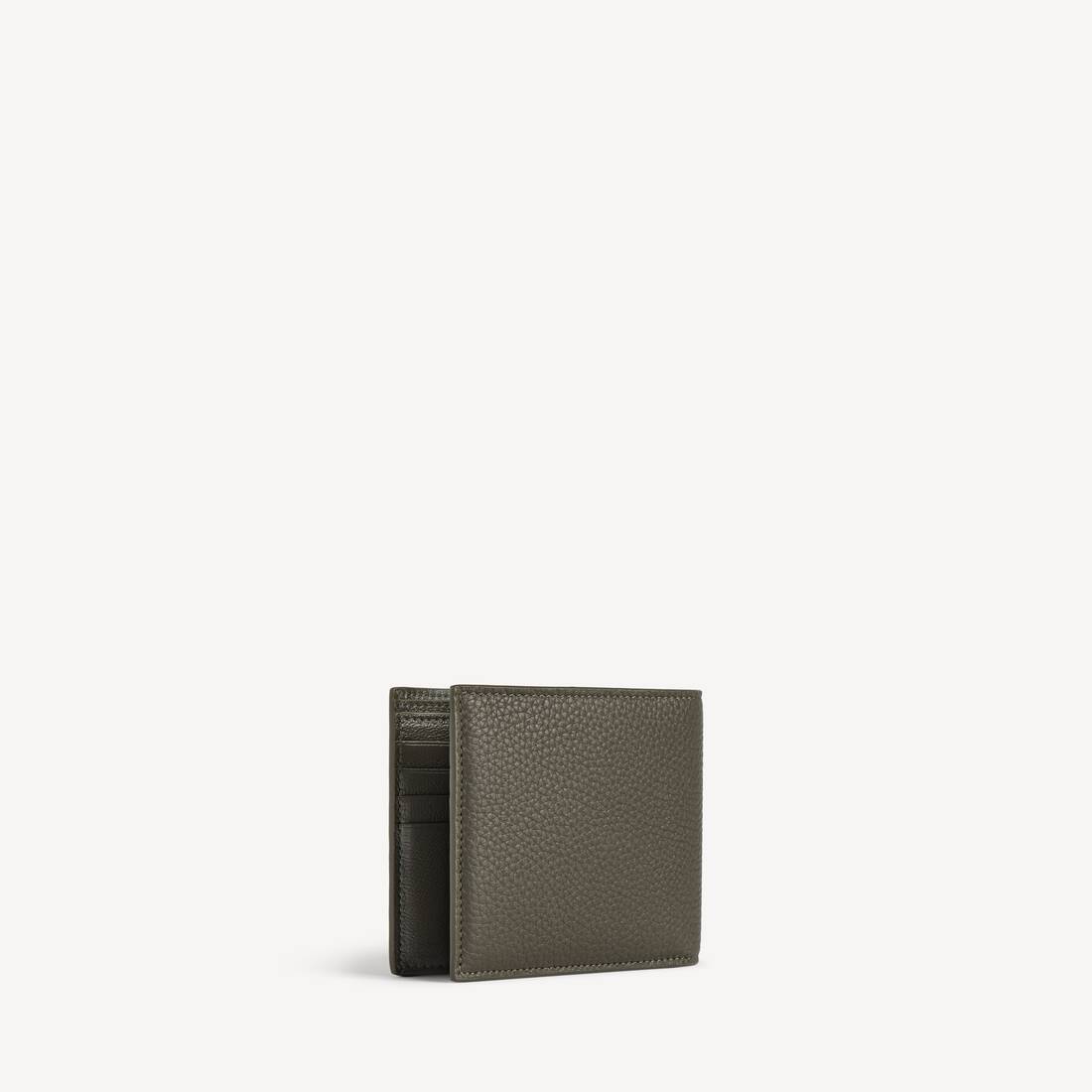 Men's Credit Square Folded Wallet in Khaki