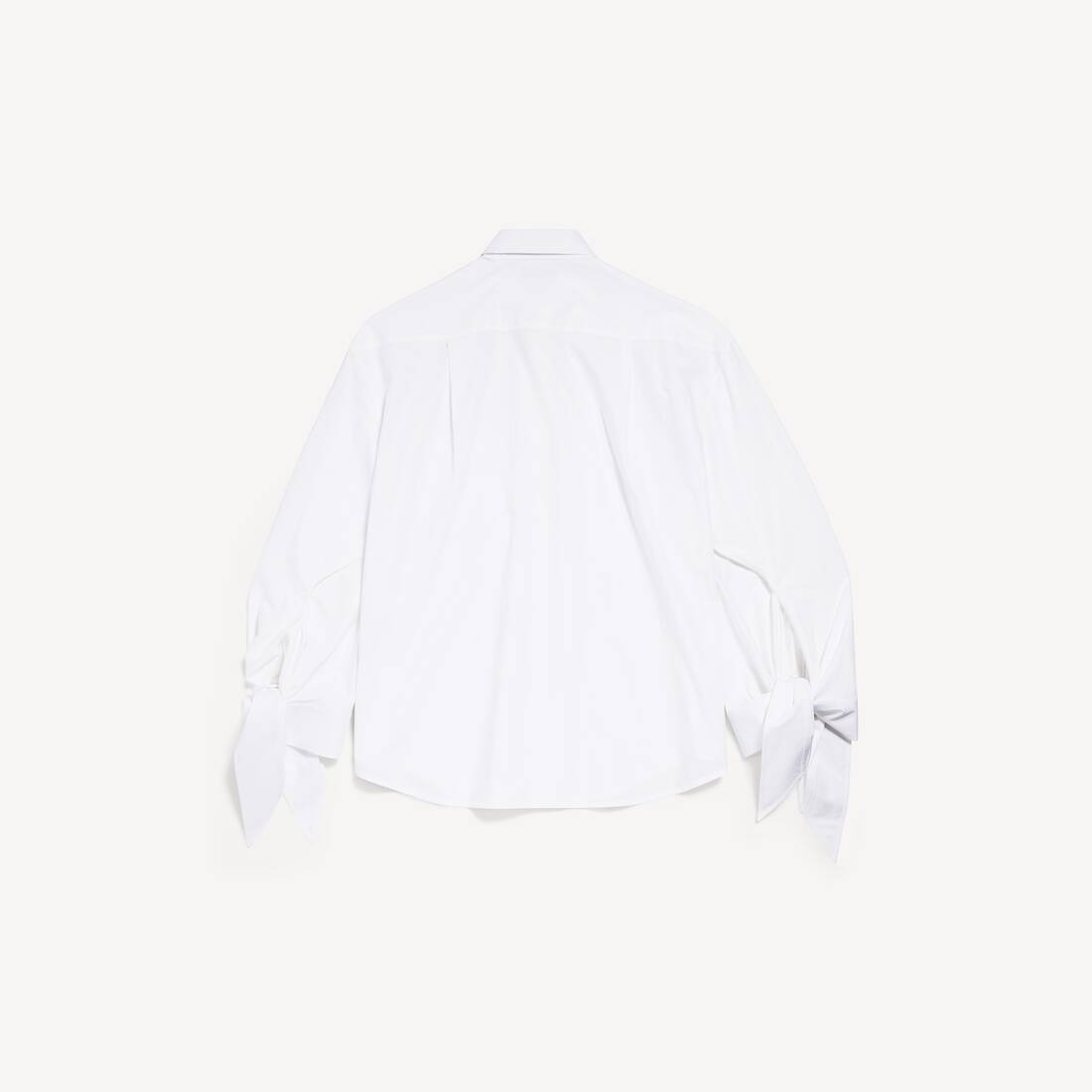 Women's Knotted Cuff Blouse in White