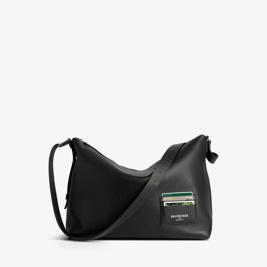 Men's Credit Messenger Bag Large in Black