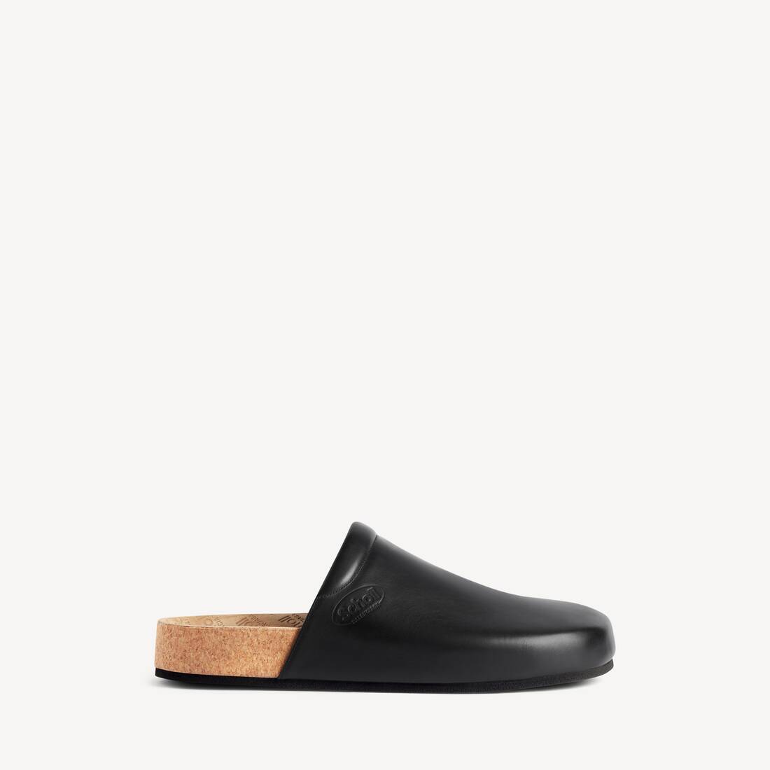 Men's Balenciaga I Scholl Flat Mule in Black