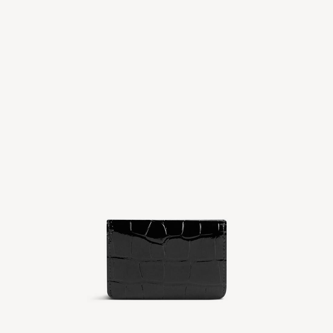 Cash Mini Wallet Crocodile Embossed in Black/white