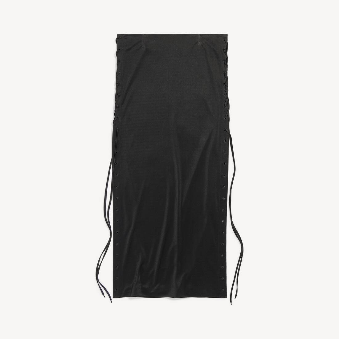 Women's Lace-up Maxi Skirt in Black