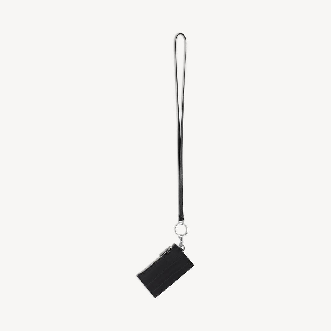 Cash Card Case On Keychain in Black