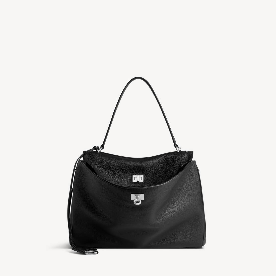 Women's Rodeo Handbag Medium Grained Calfskin in Black