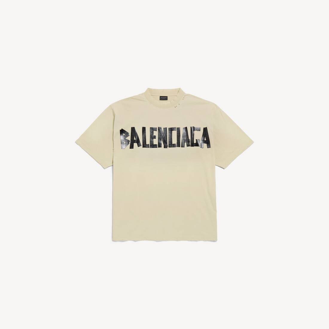 Tape Type T-shirt Medium Fit in Beige