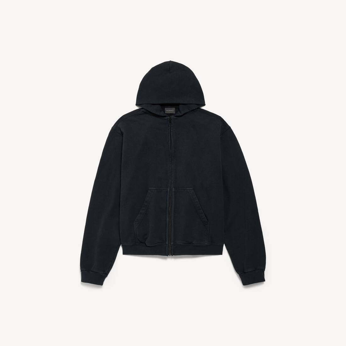 Women's Bow Zip-up Hoodie Regular Fit in Faded Black