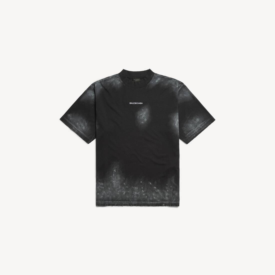 Men's Balenciaga Back T-shirt Medium Fit in Faded Black/white