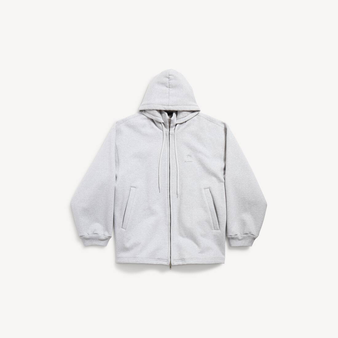 Men's Lion Outerwear Zip-up Hoodie in Light Heather Grey