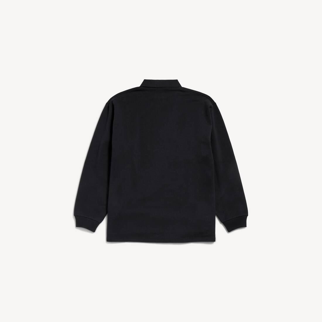 Men's Laurel Classic Long Sleeve Oversized Polo in Black