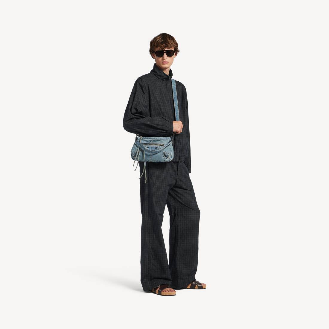 Men's Tailored Tracksuit Jacket in Navy/dark Green