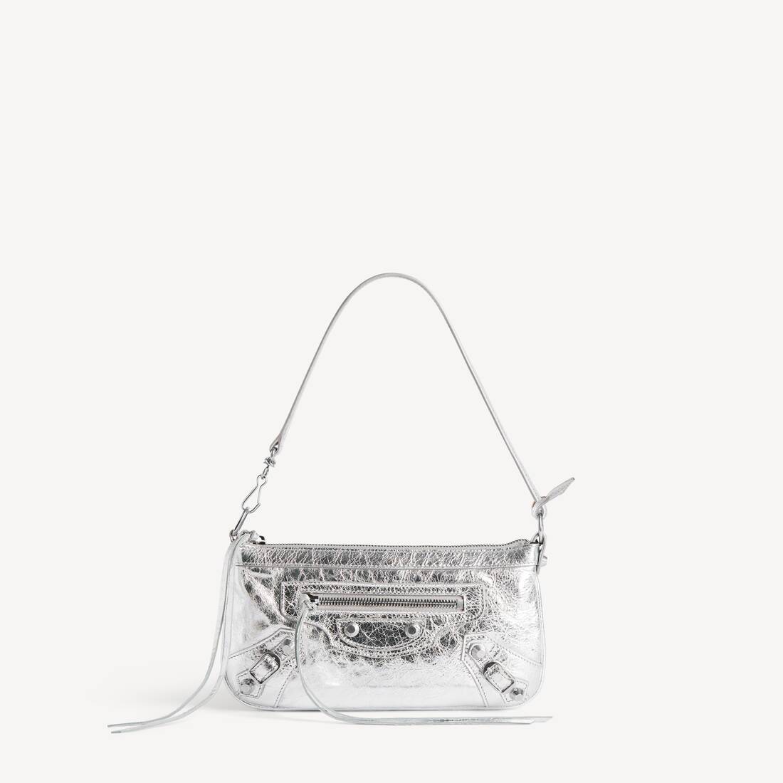 Women's Le City Pouch On Strap in Silver
