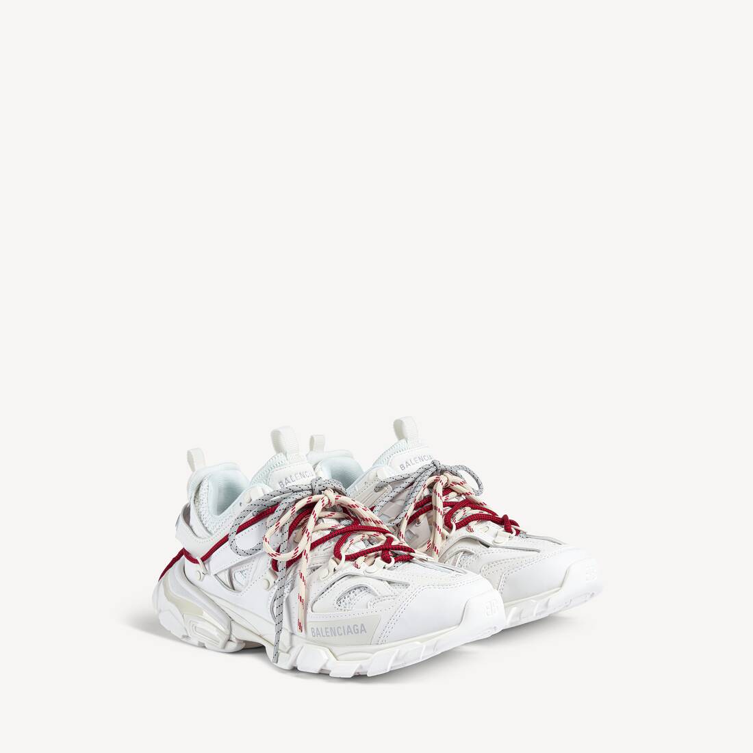 Women's Track Trail Laces Sneaker in White/red/grey/black